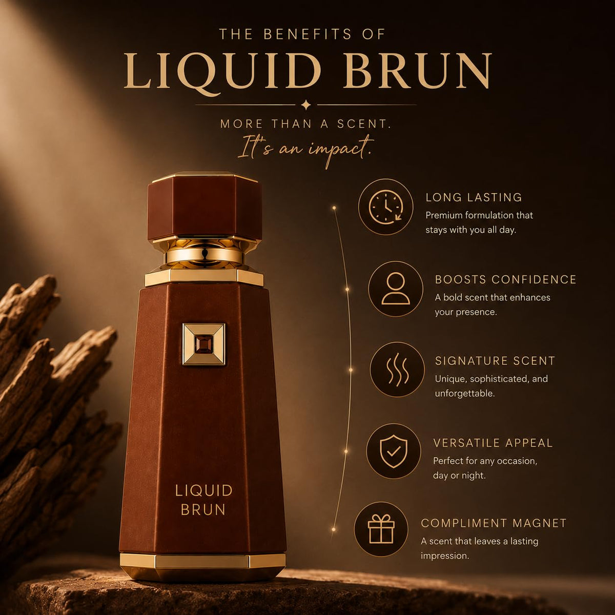 Liquid Brown by Fragrance World for Men - 3.4 oz EDP Spray