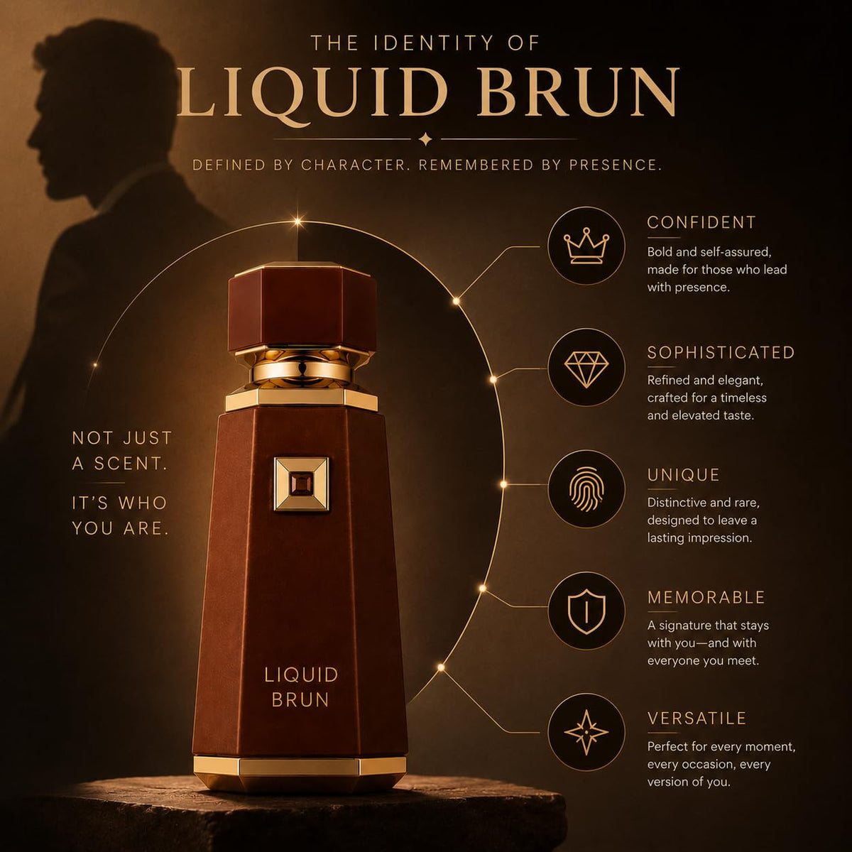 Liquid Brown by Fragrance World for Men - 3.4 oz EDP Spray