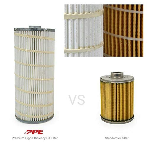 PPE High-Efficiency Oil Filter 114000550 Compatible with 2001-2019 Chevy/GMC 6.6L Duramax